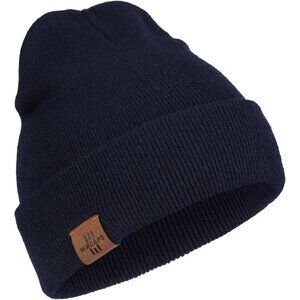Men and Women Navy Blue Acrylic Stretchy Daily Knit Warm Winter Beanie Hats